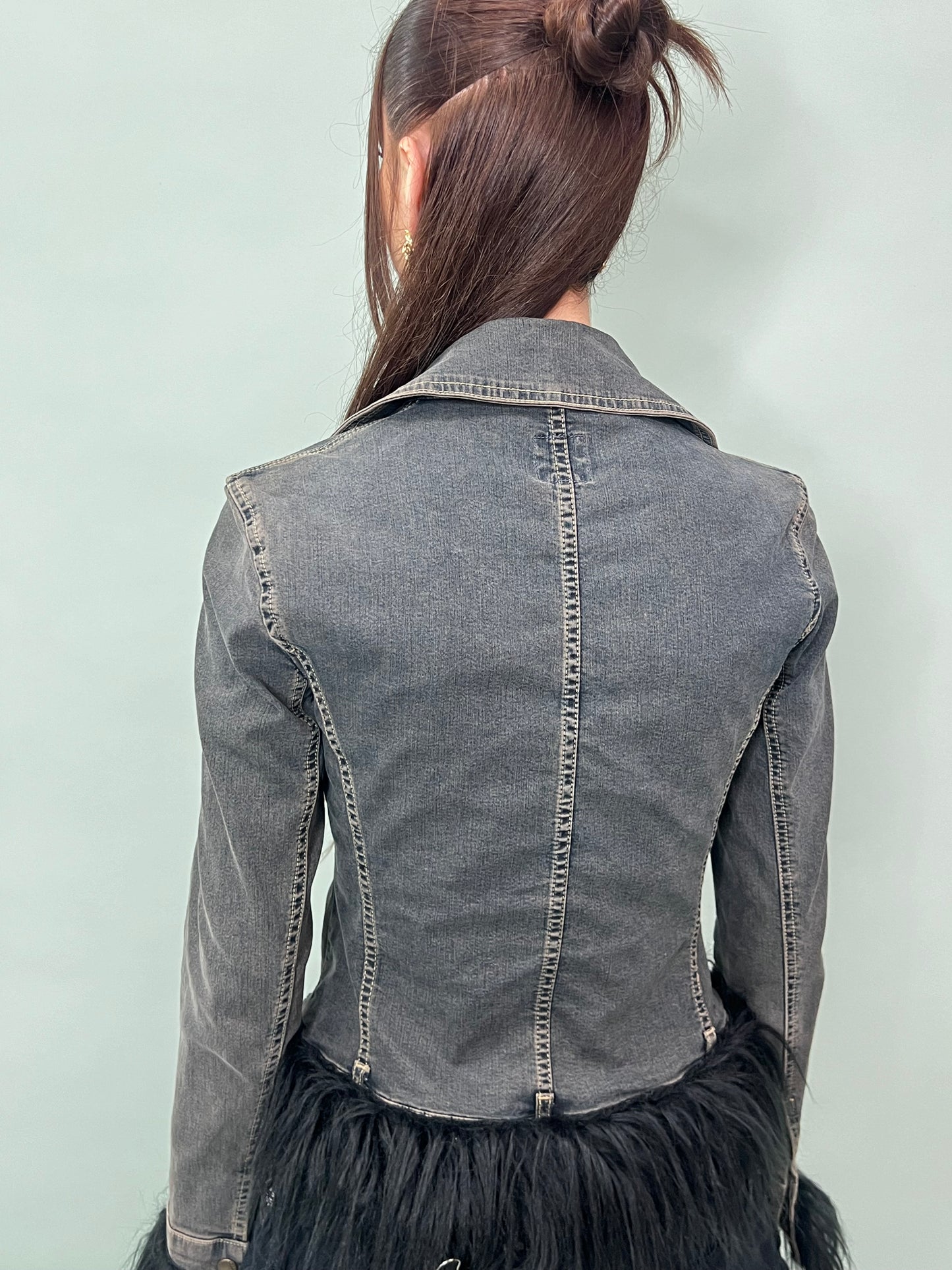 FUR DENIM JACKET