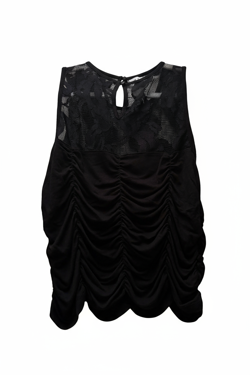 BLACK DENTELLE TOP
