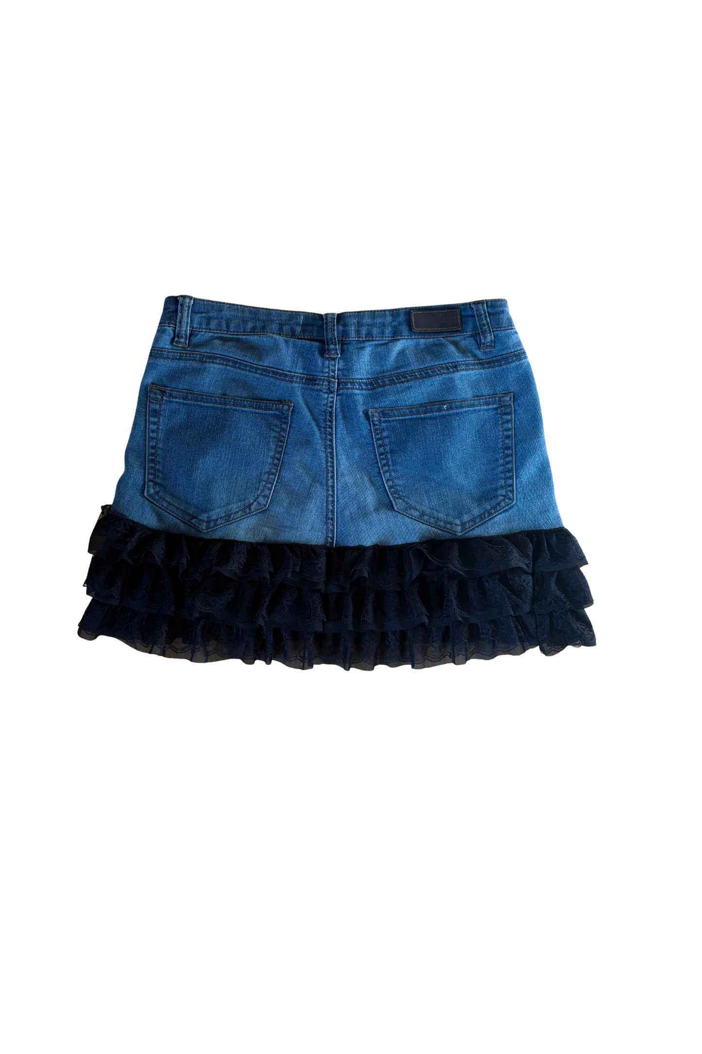 JEANS LACED SKIRT