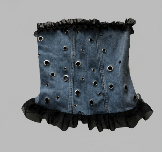 EYELET JEANS CORSET