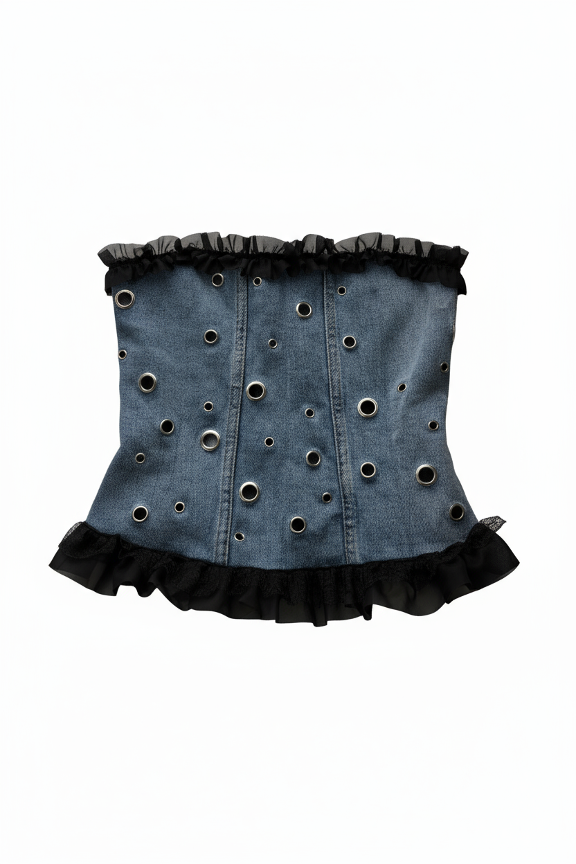 EYELET JEANS CORSET