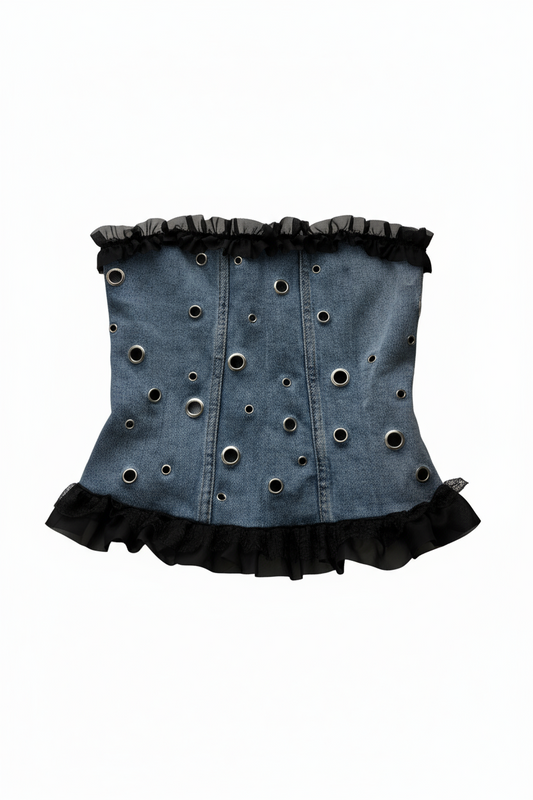 EYELET JEANS CORSET