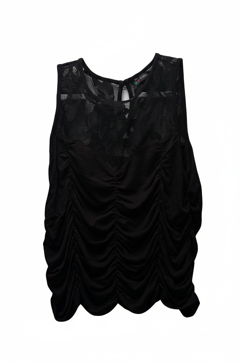 BLACK DENTELLE TOP
