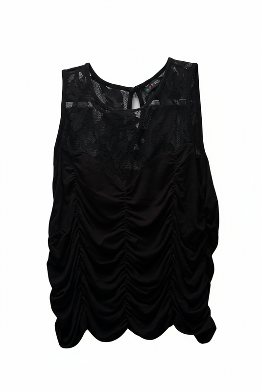 BLACK DENTELLE TOP